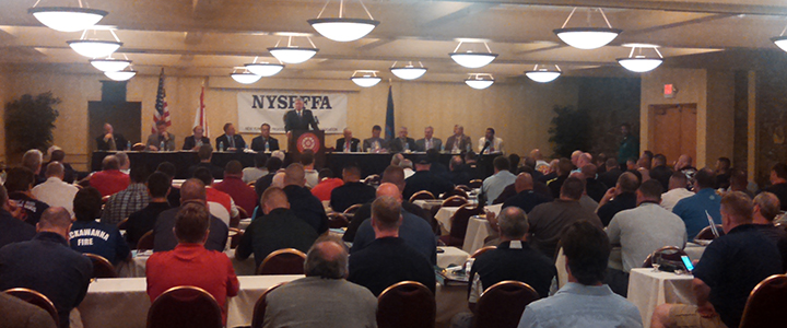 IAFF General President Harold Schaitberger addresses the delegates.