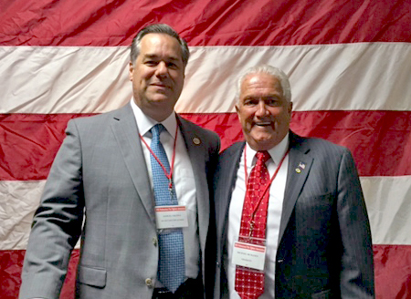 L-R: NYSPFFA President-Elect Sam Fresina Stands With Outgoing President Mike McManus